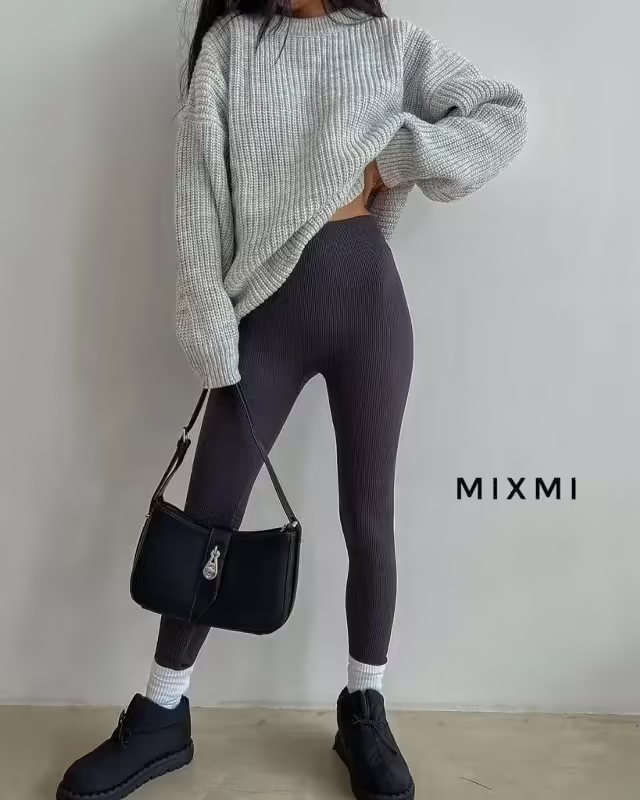 Утеплённые тёплые женские легинсы с начёсом