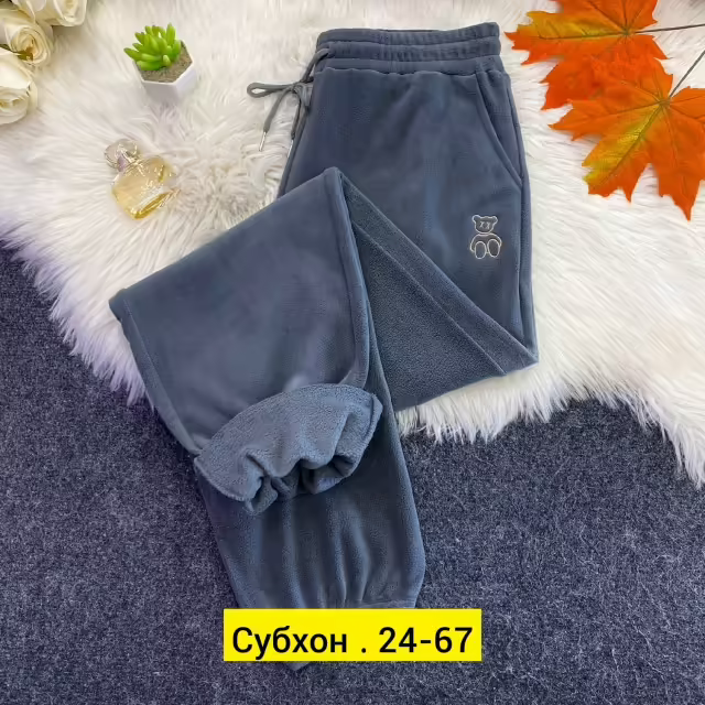 Двусторонние женские штаны на флисе