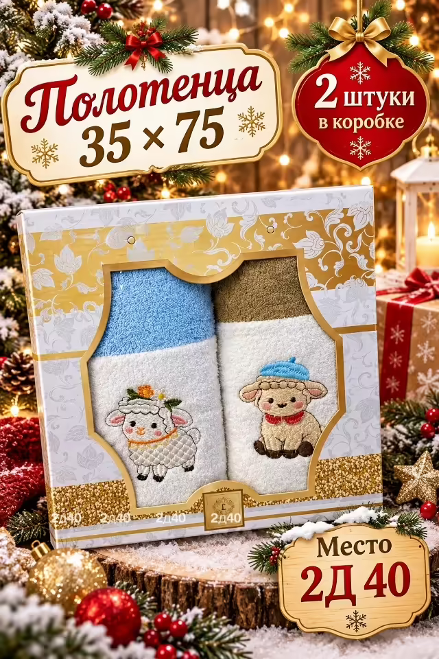Подарочные наборы из микрофибры в коробке 2 в 1