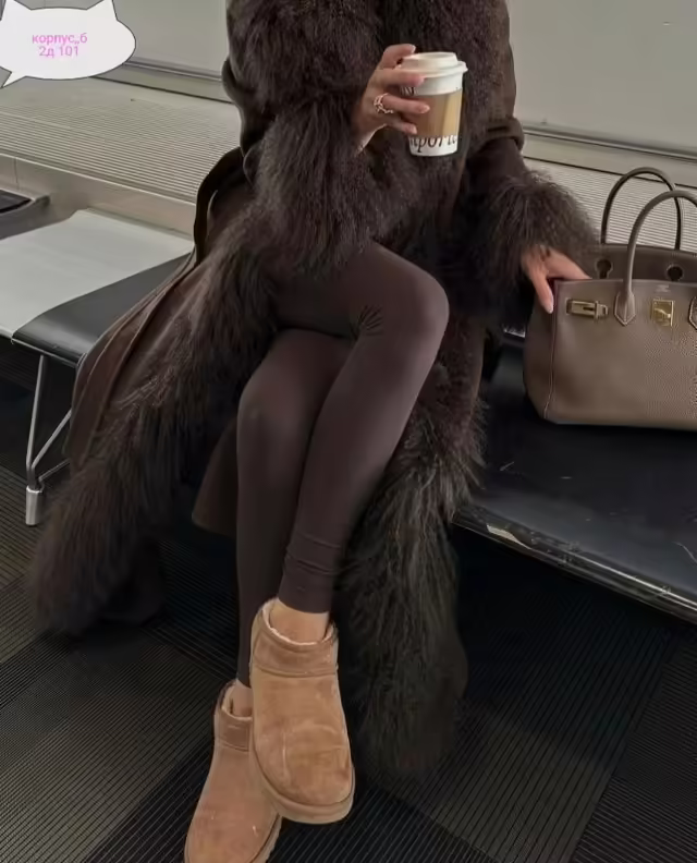 Идеальные женские лосины с мехом. фото 3