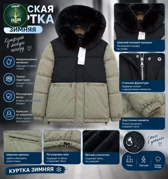 Комфортные зимние стильные женские куртки