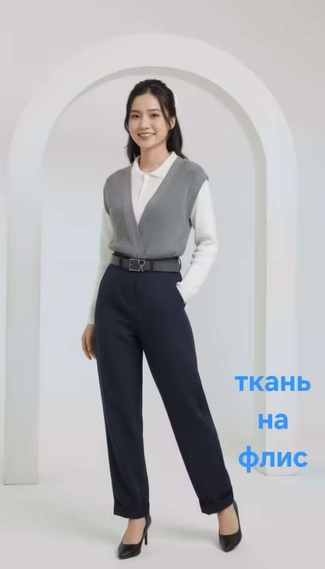 Школьные утеплённые детские брюки. фото 2
