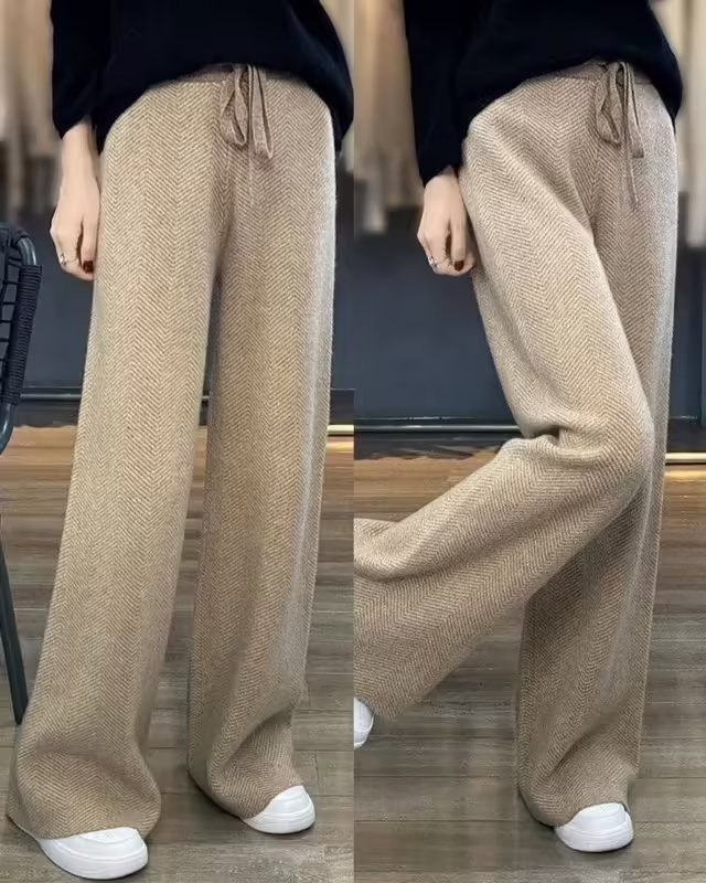 Трендовые кашемировые женские брюки. фото 2