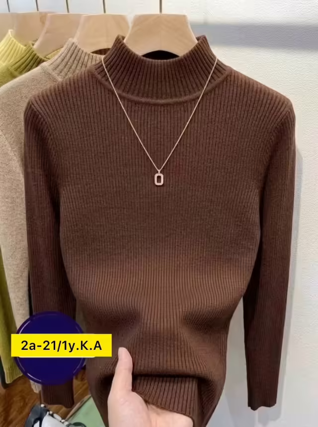 Базовые женские водолазки в рубчик на каждый день. фото 2