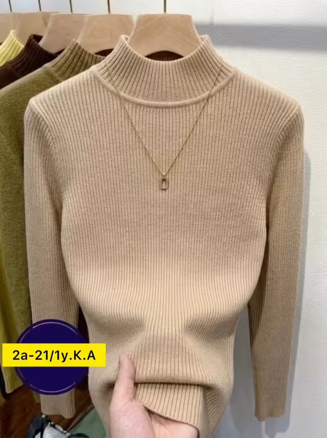 Базовые женские водолазки в рубчик на каждый день. фото 3