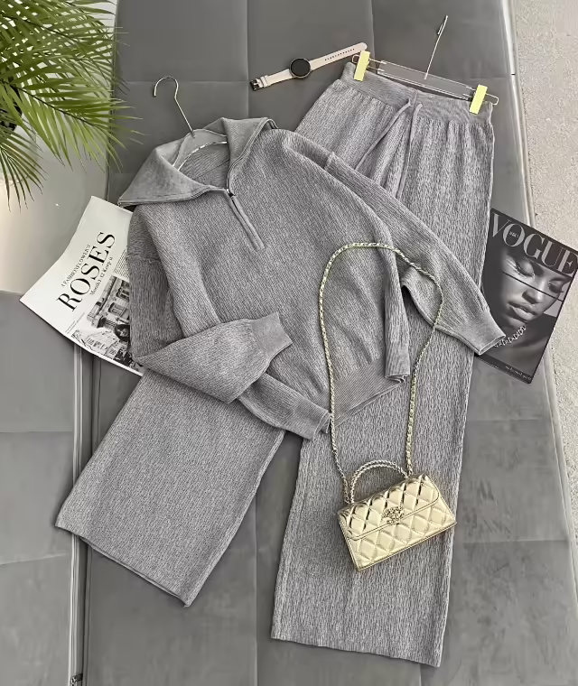 Прямые люксовые женские костюмы на каждый день на молнии