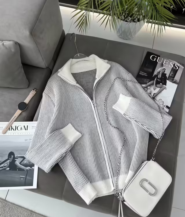 Стильные женские кофты с длинным рукавом на молнии. фото 2