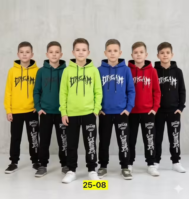 Хлопковые спортивные детские костюмы