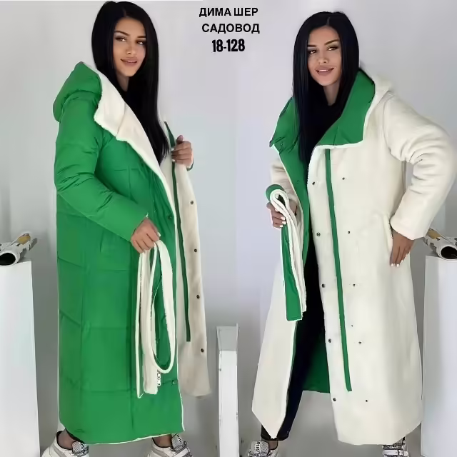 Двусторонние тёплые зимние женские куртки. фото 2