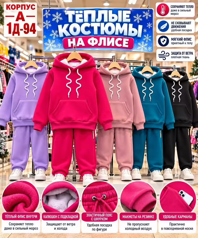 Детские костюмы с начёсом