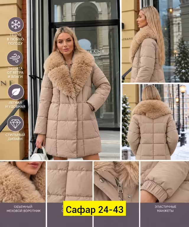 Хлопковые женские куртки термо