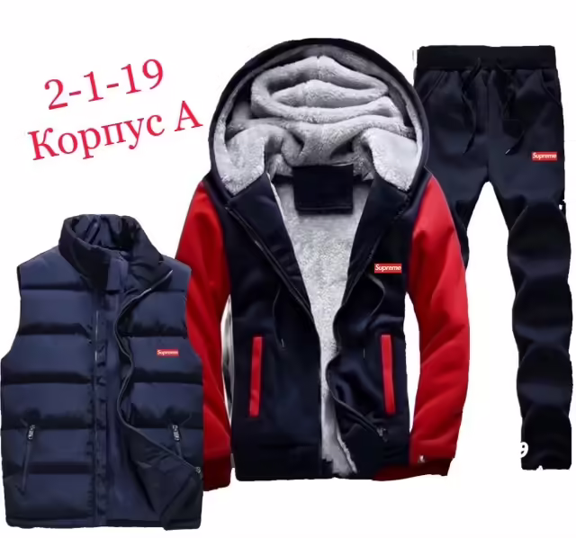 Осенние спортивные зимние мужские костюмы с начёсом. фото 2