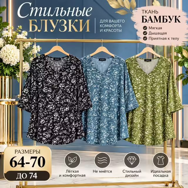 Женские блузки великаны