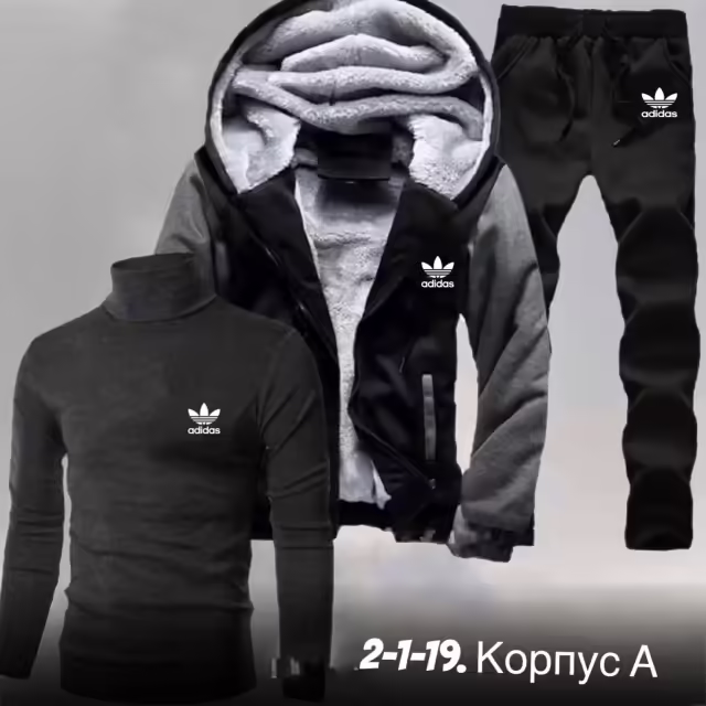 Осенние спортивные зимние мужские костюмы с начёсом. фото 3