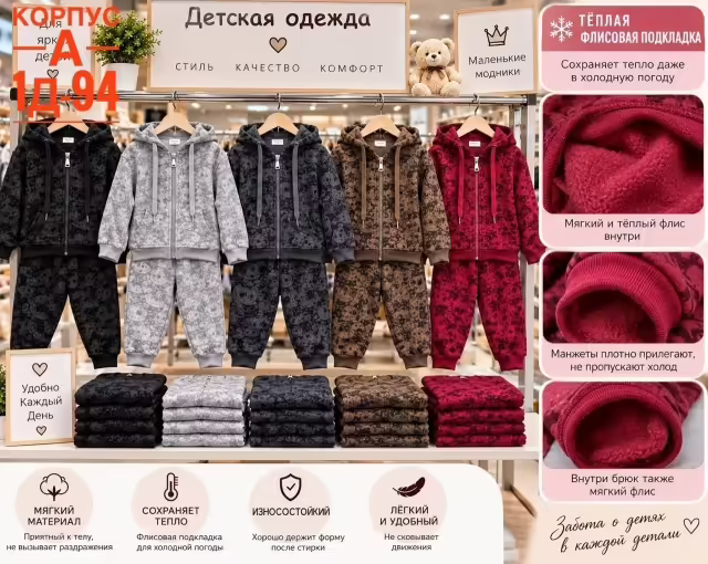Детские костюмы с начёсом
