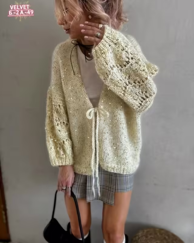 Женские кардиганы с пайетками