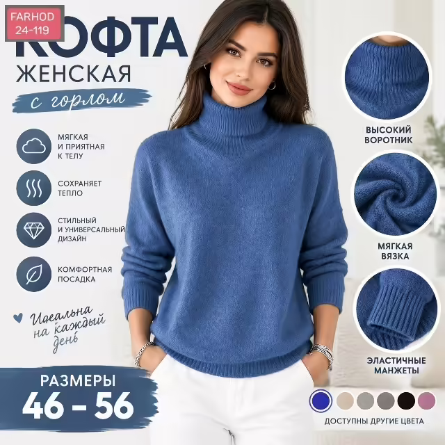 Вязаные женские свитера