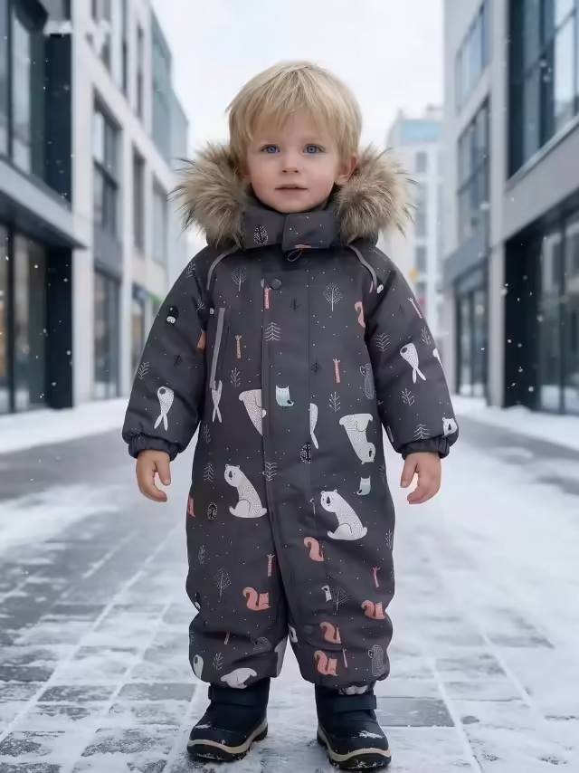 Зимние детские комбинезоны