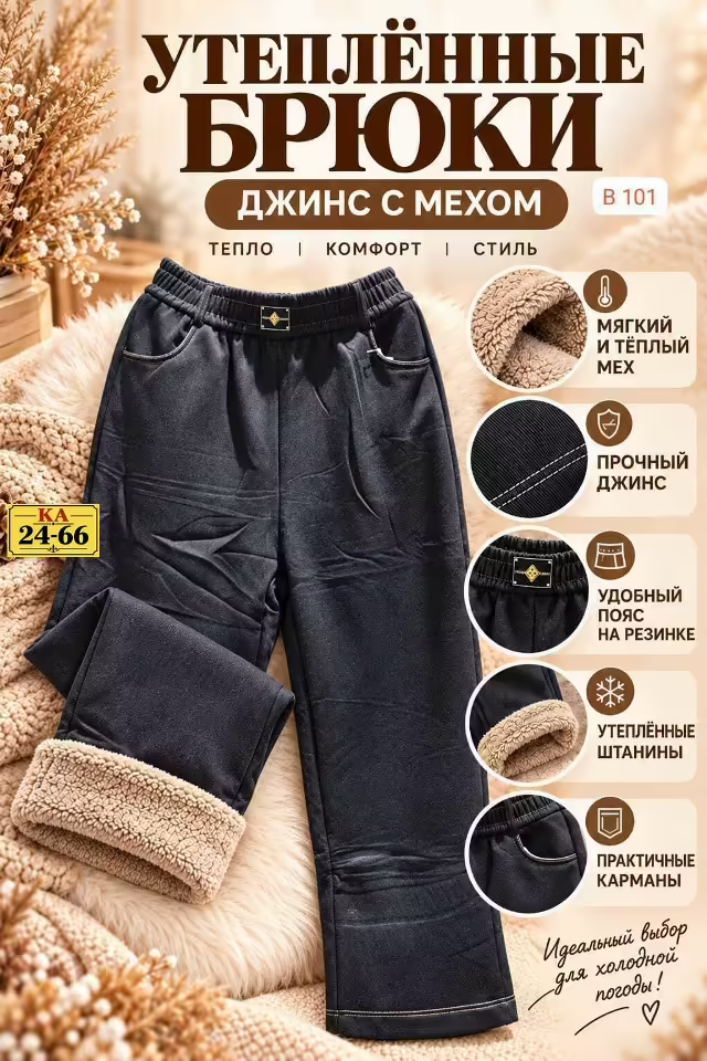 Женские штаны с мехом. фото 3