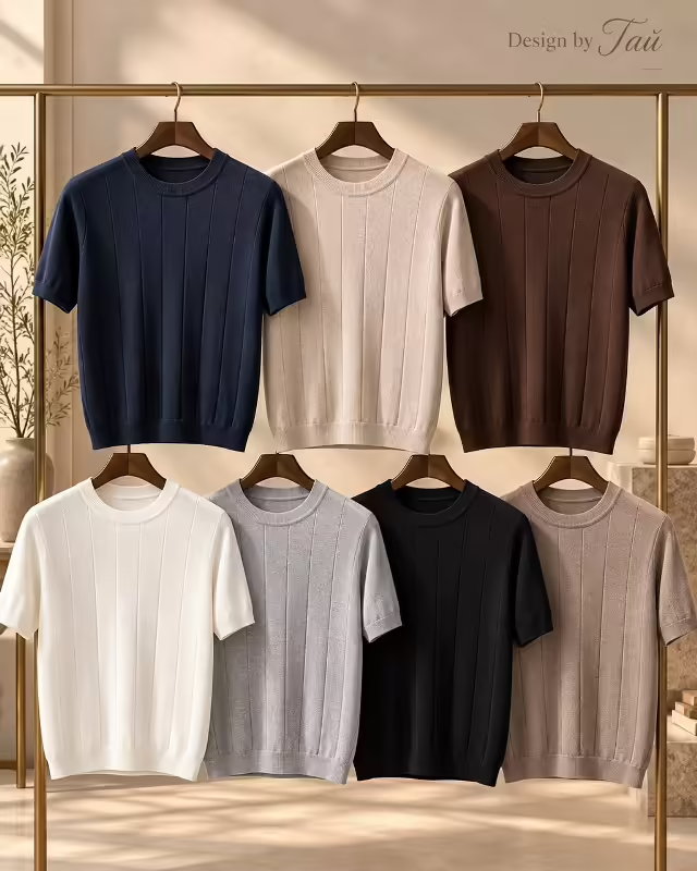 Вязаные кашемировые мужские футболки. фото 2