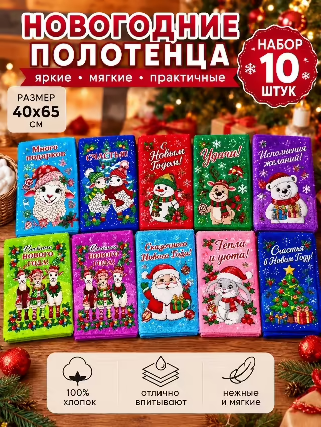 Вафельные полотенца символ года