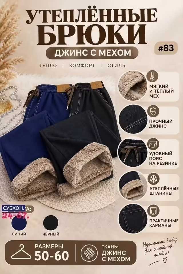 Широкие женские штаны