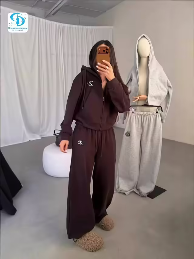 Женственные тёплые удобные стильные женские костюмы с начёсом. фото 2