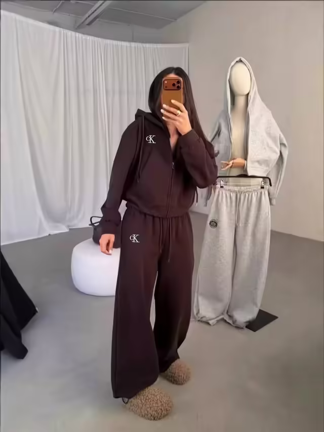 Женственные тёплые удобные стильные женские костюмы с начёсом. фото 2