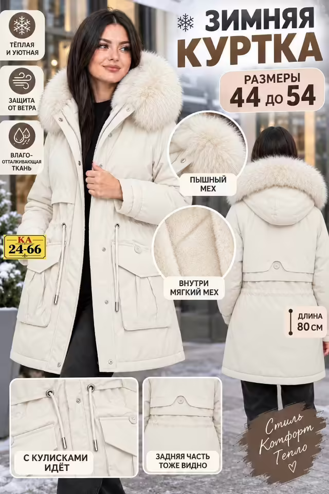 Удобные зимние стильные женские куртки на каждый день. фото 3