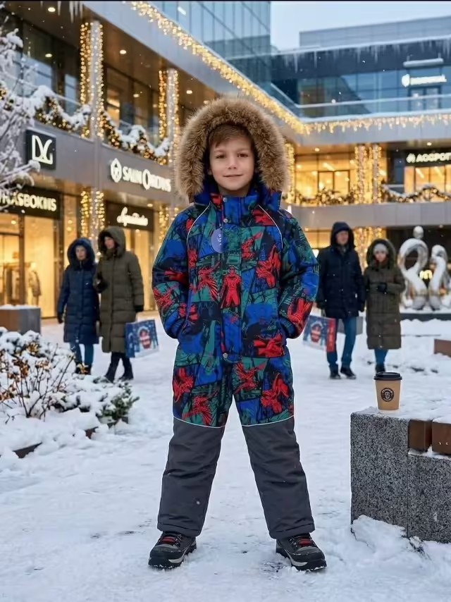 Зимние детские комбинезоны. фото 3