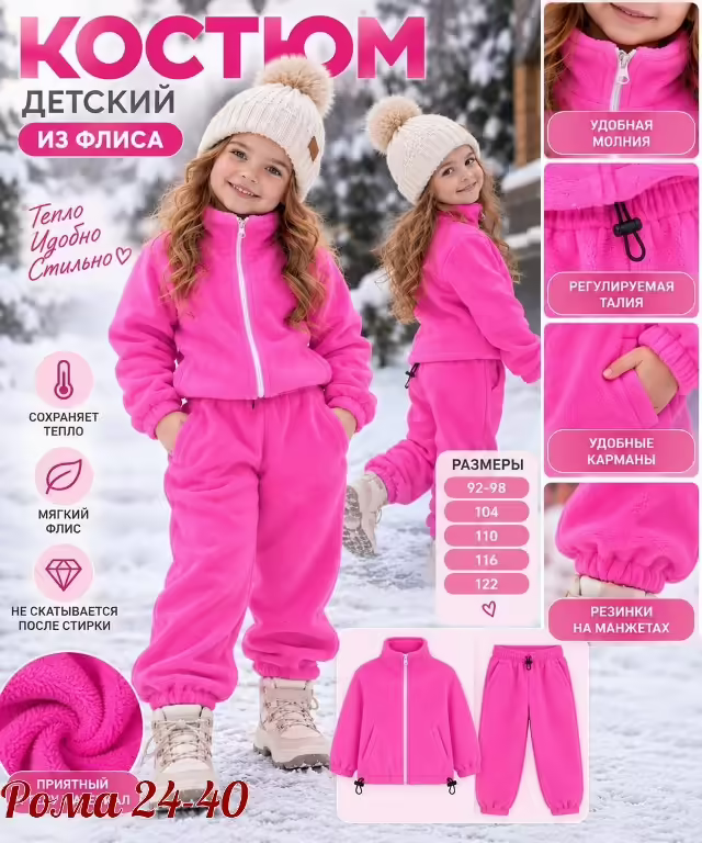 Флисовые детские костюмы
