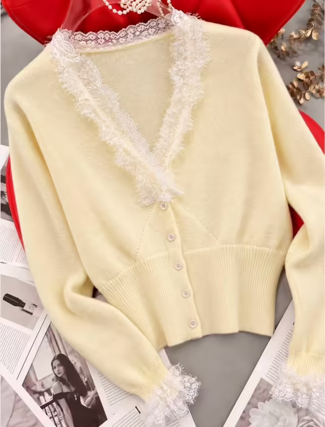 Кружевные женские кардиганы