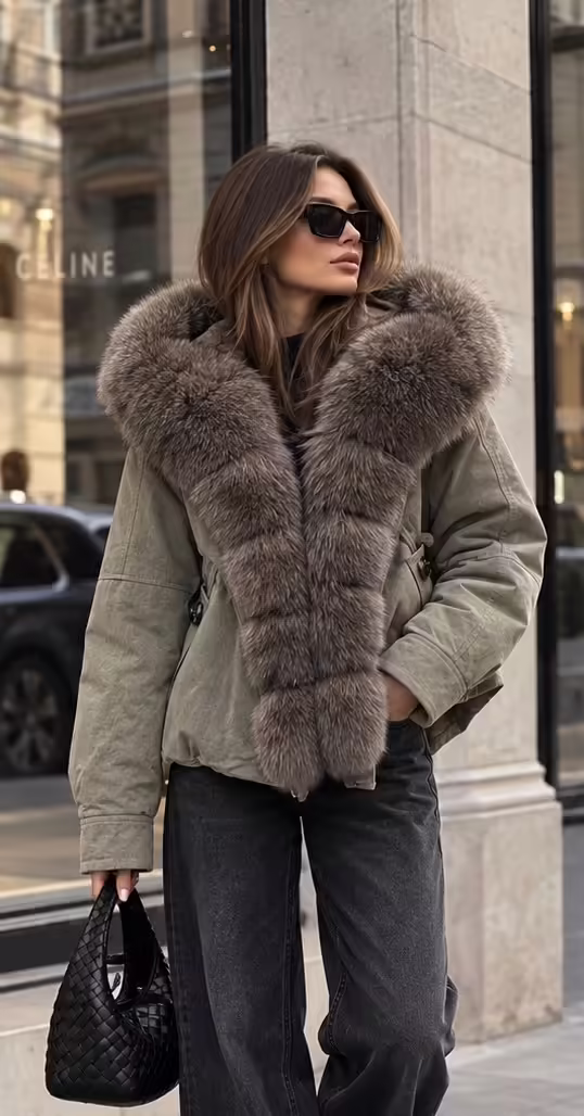 Женские бомберы с натуральным мехом