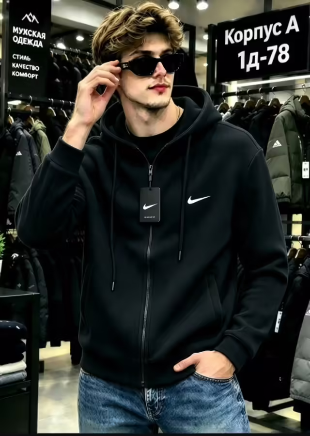 Двусторонние тёплые мужские толстовки на флисе