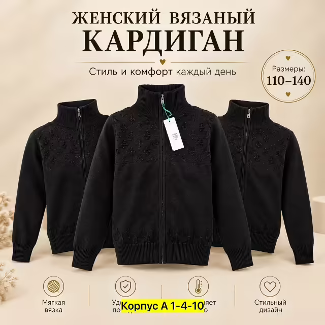 Вязаные детские кофты