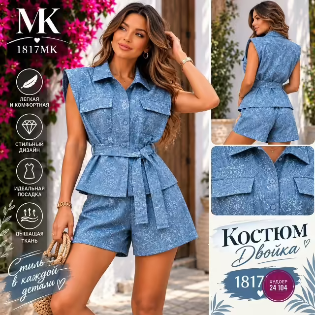 Хлопковые женские костюмы