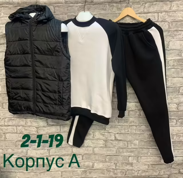Осенние спортивные зимние мужские костюмы с начёсом 3 в 1. фото 2