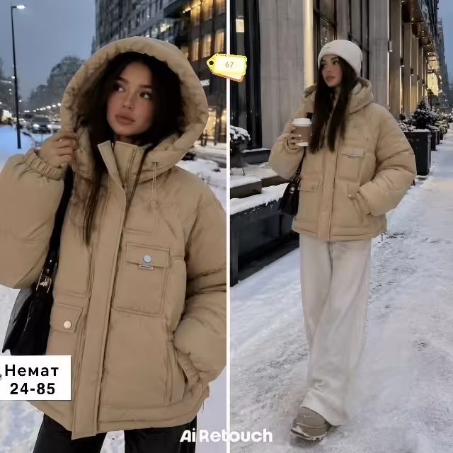 Зимние модные женские куртки больших размеров