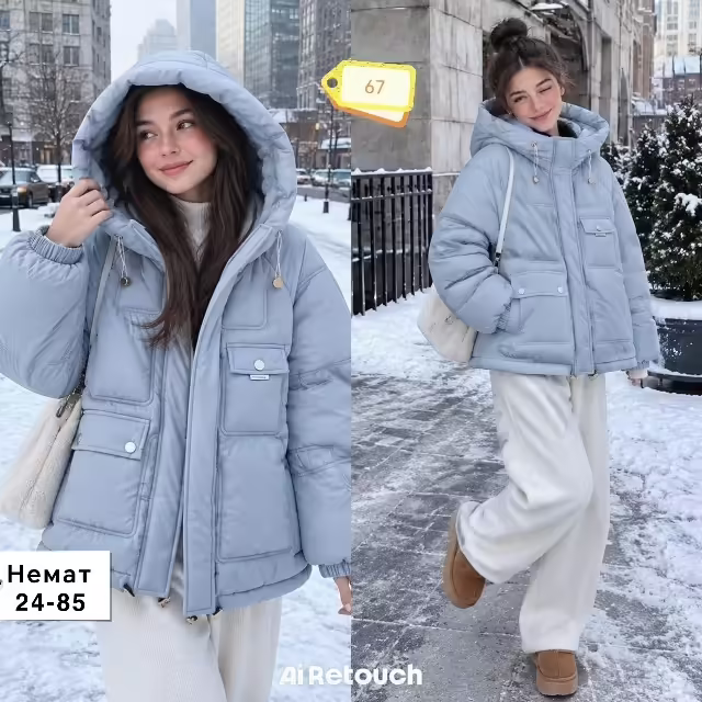 Зимние модные женские куртки больших размеров. фото 2