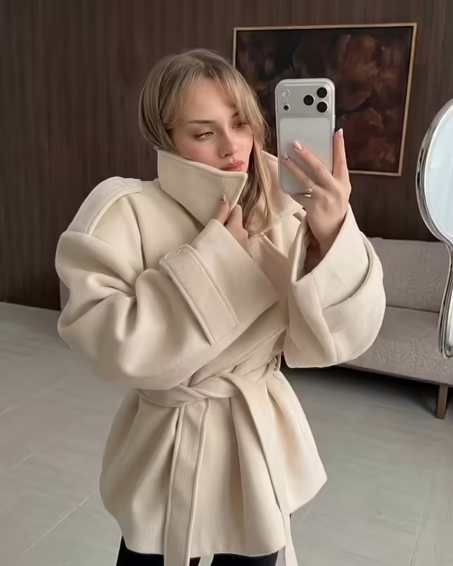 Идеальные элегантные стильные женские пальто с поясом zar@. фото 2