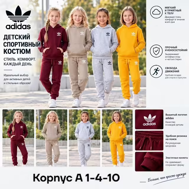 Хлопковые детские костюмы